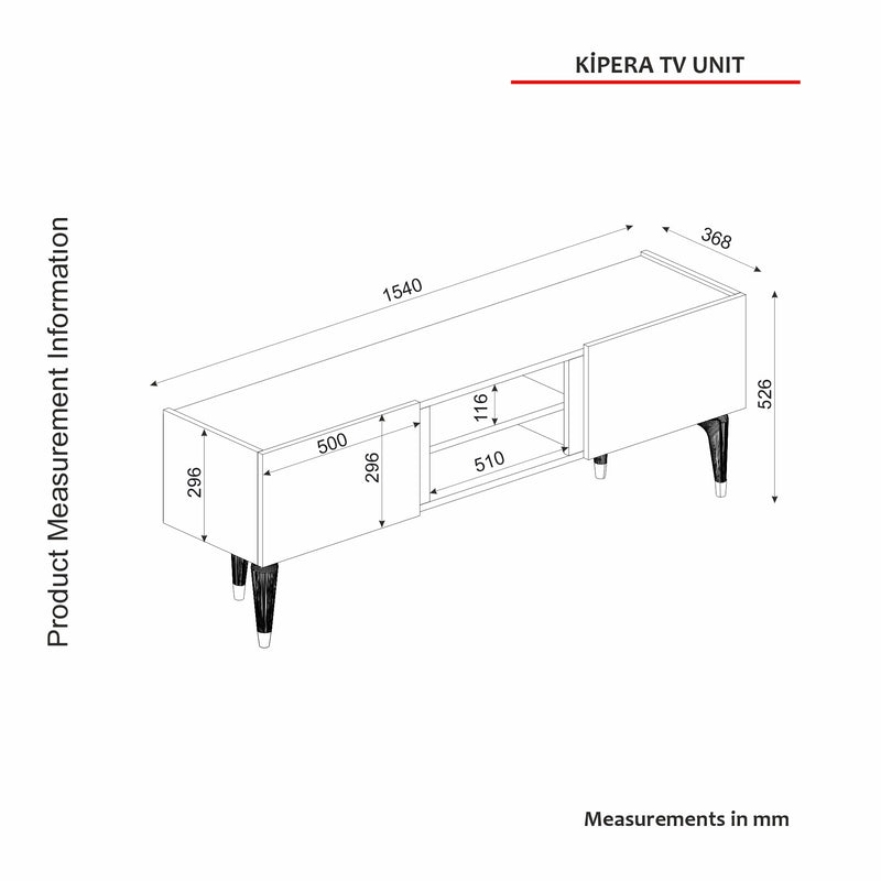 Parete attrezzata con mobile tv e mensola in legno naturale e nero opaco cm 154x37x53h