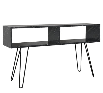 Mobile tv bifacciale 2 vani a giorno gambe design in metallo cm 120x30x68h - vari colori