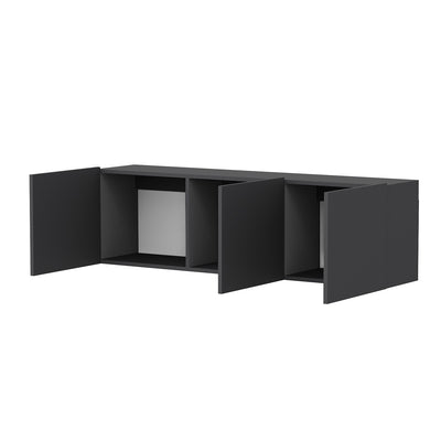 Porta tv moderno sospeso 3 ante colore antracite cm 150x31x44h