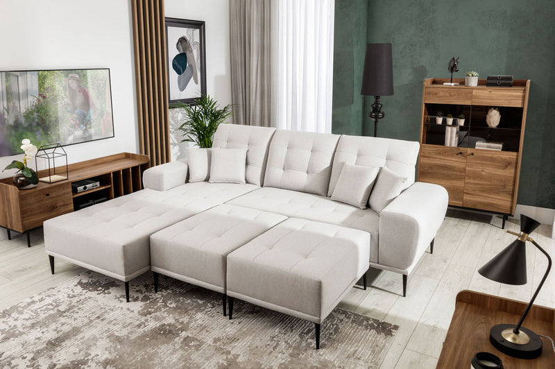 Vetrinetta moderna 2 ante colore rovere scuro gambe in metallo cm 90x40x140h
