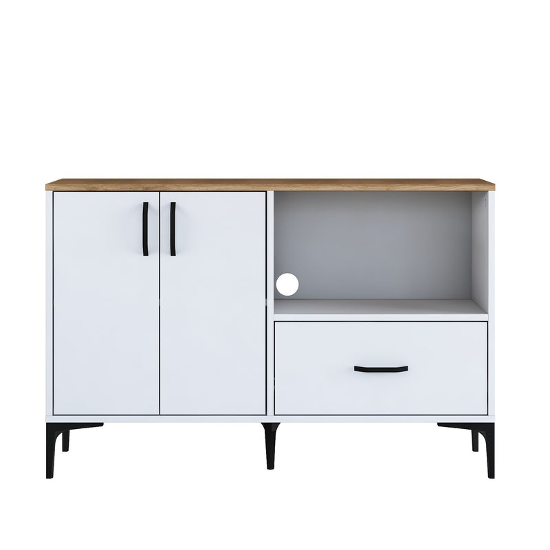 Mobiletto da cucina con ante cassetto e vano porta forno microonde cm 120x40x79h