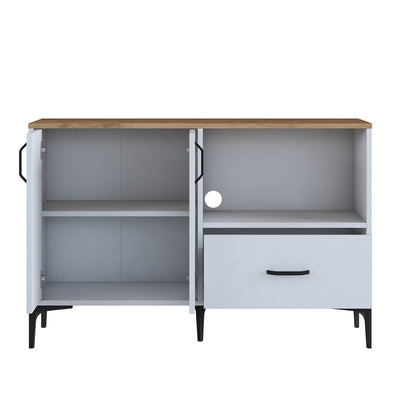 Mobiletto da cucina con ante cassetto e vano porta forno microonde cm 120x40x79h