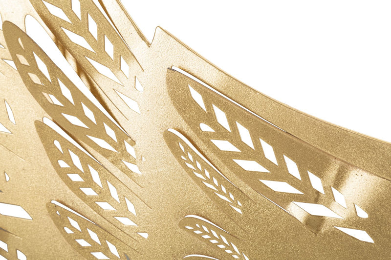Decorazione da parete in metallo 3D con ali dorate cm 182x3x43h