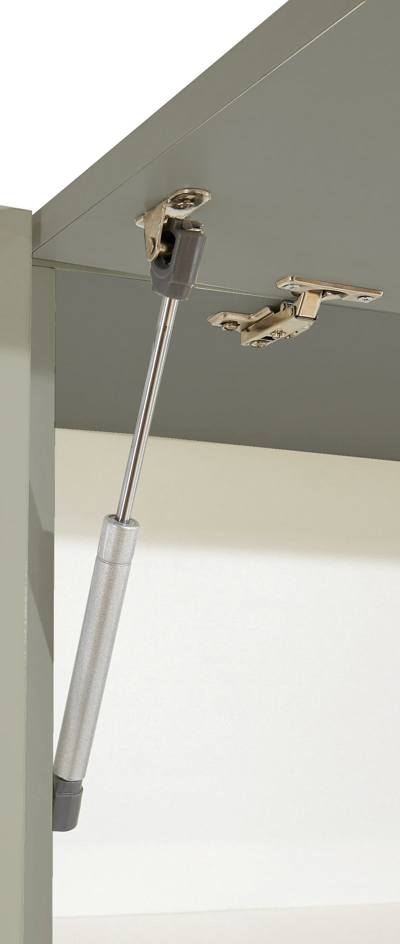 Parete attrezzata tortora da soggiorno con vetrine laterali mobile tv a pensili cm 200x40x191h