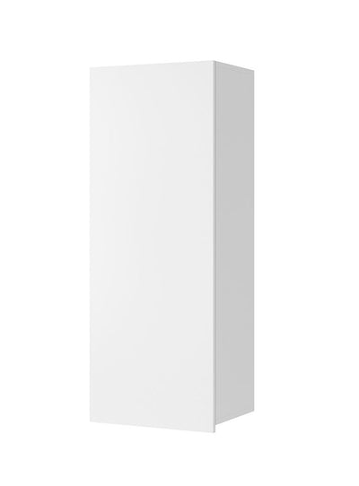 Parete living design moderno colore bianco con porta tv e pensili