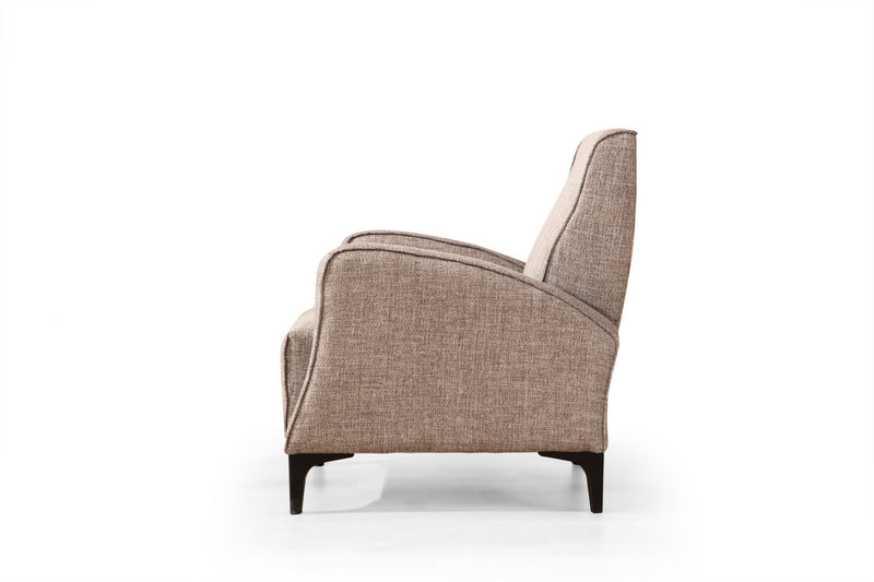 Poltrona design da soggiorno rivestimento in tessuto cm 78x78x87h