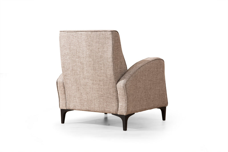 Poltrona design da soggiorno rivestimento in tessuto cm 78x78x87h