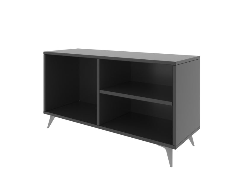 Porta tv basso piccolo con 3 vani moderno in legno cm 100x35x54h - vari colori