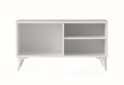 Porta tv basso piccolo con 3 vani moderno in legno cm 100x35x54h - vari colori