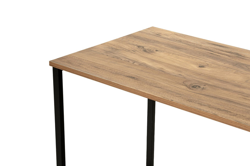 Scrivania moderna stile industrial con doppia postazione e vano centrale cm 240x60x74h