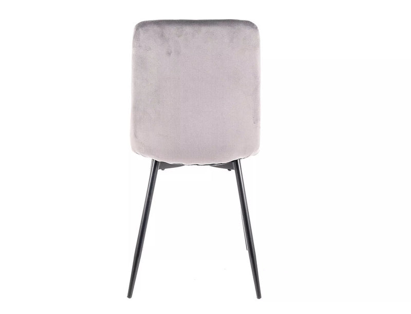Set da 2 Sedia moderna da cucina o salotto in velluto con gambe in metallo nero - vari colori