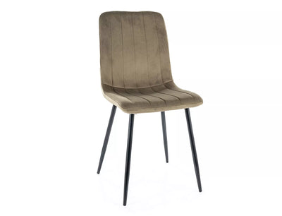 Set da 2 Sedia moderna da cucina o salotto in velluto con gambe in metallo nero - vari colori