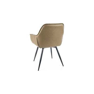 Poltroncina in ecopelle gambe in metallo cm 57x43x87h - vari colori