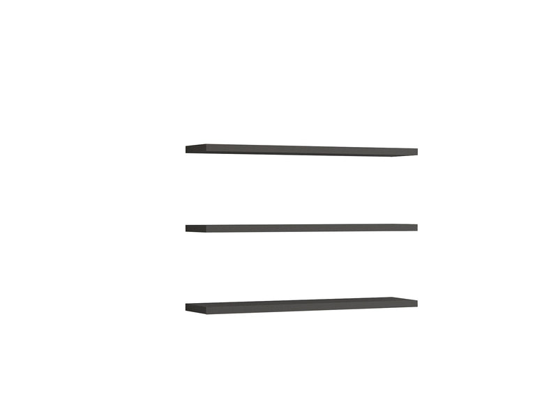 Set da 3 mensole da muro colore grigio design moderno minimal