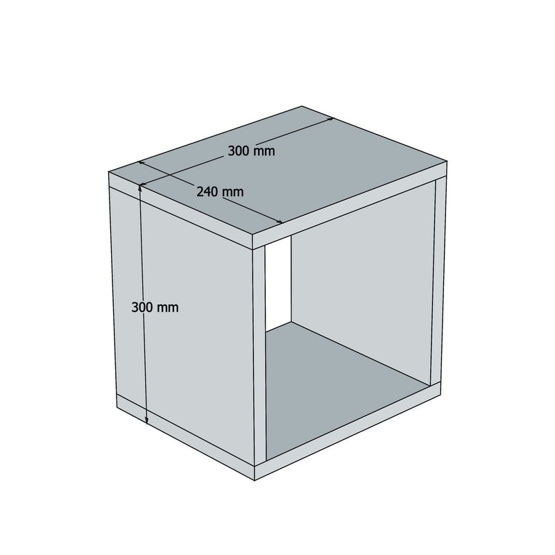 Set 5 pensili cubo in legno colore blu cm 30x24x30h