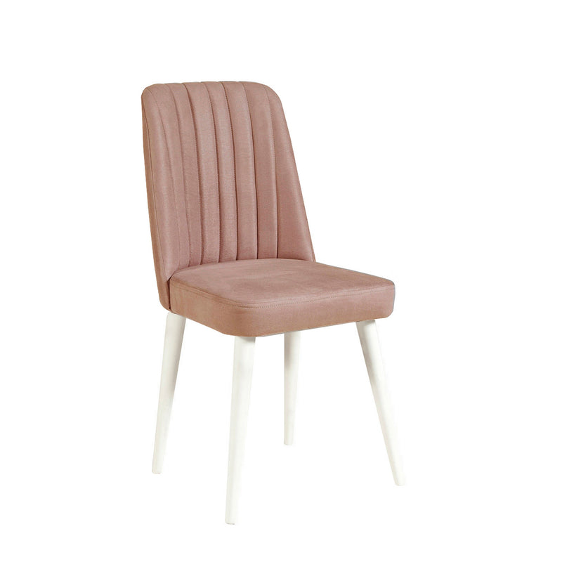 Set moderno sala da pranzo con tavolo allungabile e 4 sedie in tessuto - vari colori
