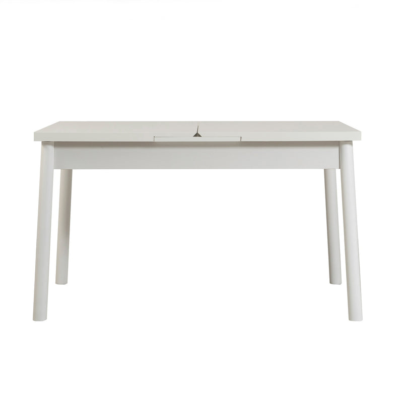 Set moderno sala da pranzo con tavolo allungabile e 4 sedie in tessuto - vari colori