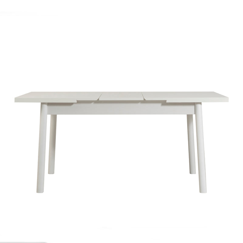 Set moderno sala da pranzo con tavolo allungabile e 4 sedie in tessuto - vari colori