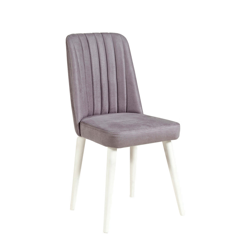 Set moderno sala da pranzo con tavolo allungabile e 4 sedie in tessuto - vari colori