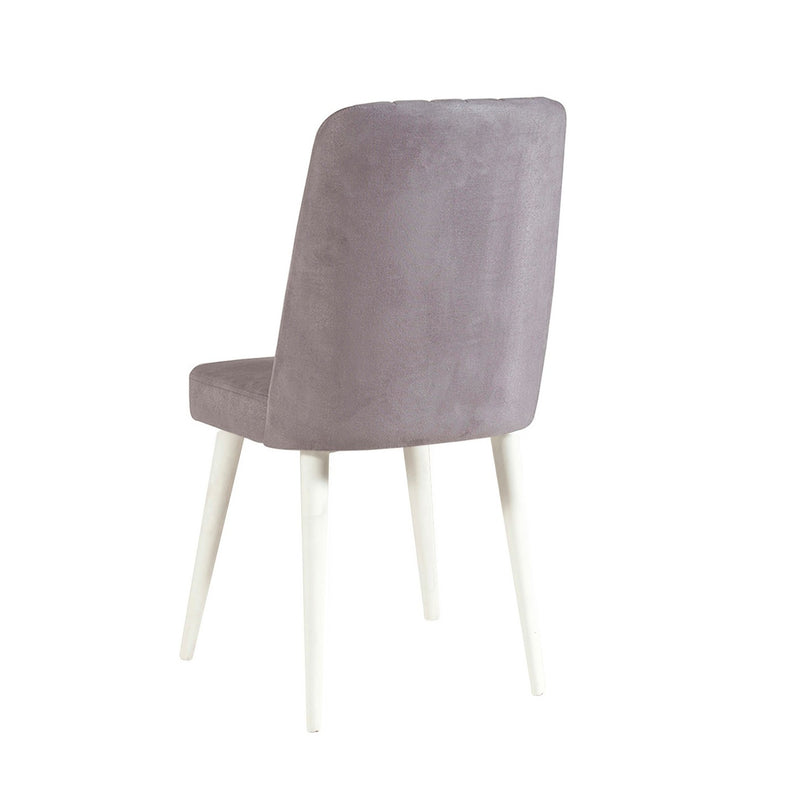 Set moderno sala da pranzo con tavolo allungabile e 4 sedie in tessuto - vari colori