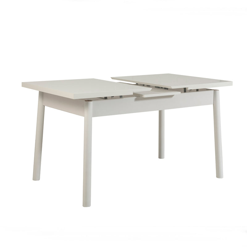Set sala da pranzo con 4 sedie tavolo apribile e panca in tessuto antracite - vari colori