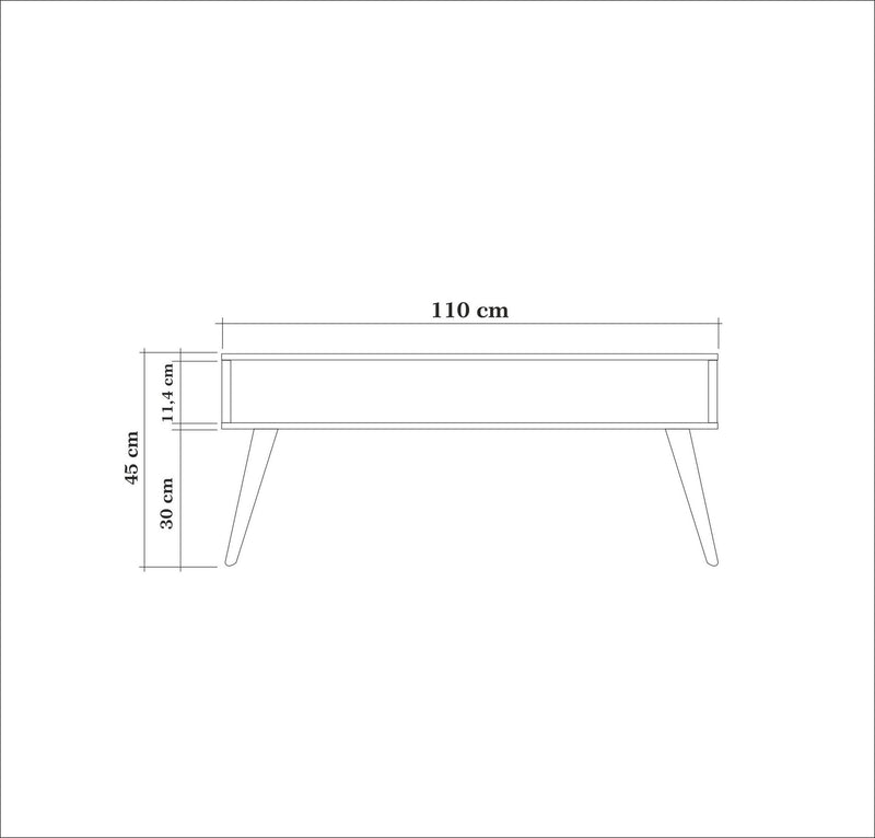 Set per soggiorno con mobile TV console e tavolino colore pino atlantico