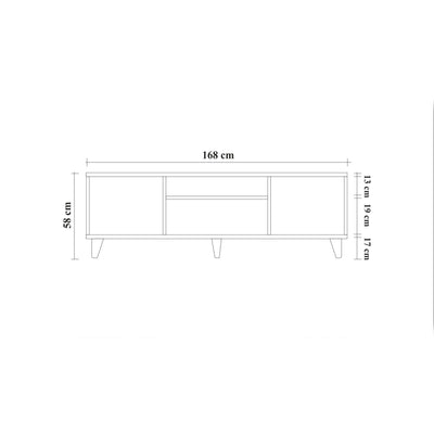 Set per soggiorno con mobile TV console e tavolino colore pino atlantico