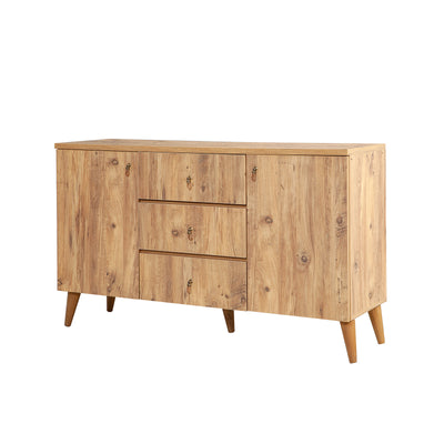 Set per soggiorno con mobile TV console e tavolino colore pino atlantico