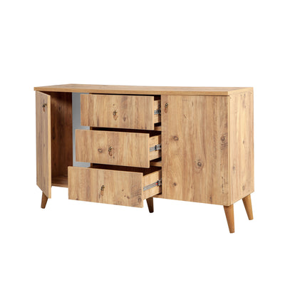 Set per soggiorno con mobile TV console e tavolino colore pino atlantico