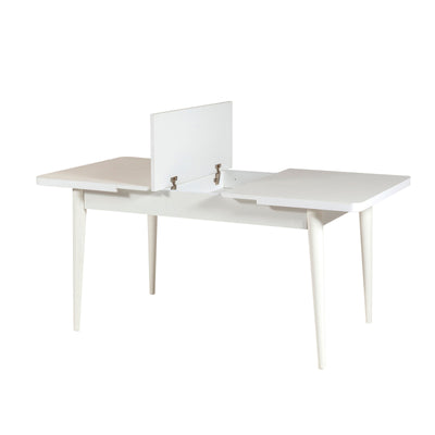 Set da pranzo con tavolo allungabile 2 sedie e panche con contenitore