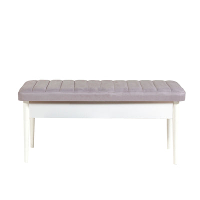 Set da pranzo con tavolo allungabile 2 sedie e panche con contenitore