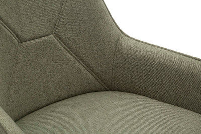 Set da 2 Sgabello alto in tessuto verde base in metallo nero cm 55x55x109h