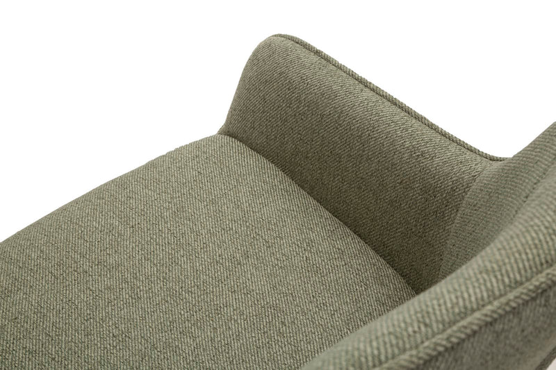 Set da 2 Sgabello alto in tessuto verde base in metallo nero cm 55x55x109h