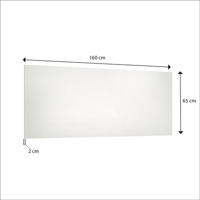 Specchiera rettangolare moderna da parete cornice bianco cm 160x2x65h