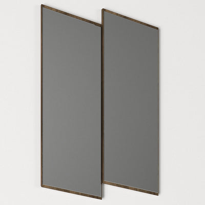 Specchio da parete doppio con cornice color noce cm 44x70h