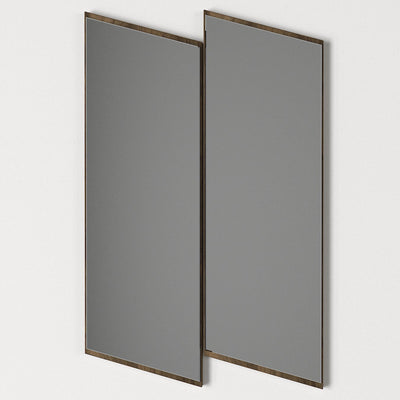 Specchio da parete doppio con cornice color noce cm 44x70h