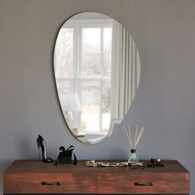 Specchio forma irregolare moderno per ingresso cm 76x2x50h