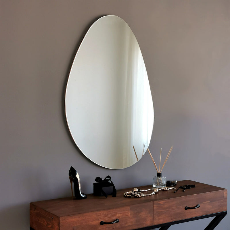 Specchio forma irregolare moderno per ingresso cm 76x2x50h