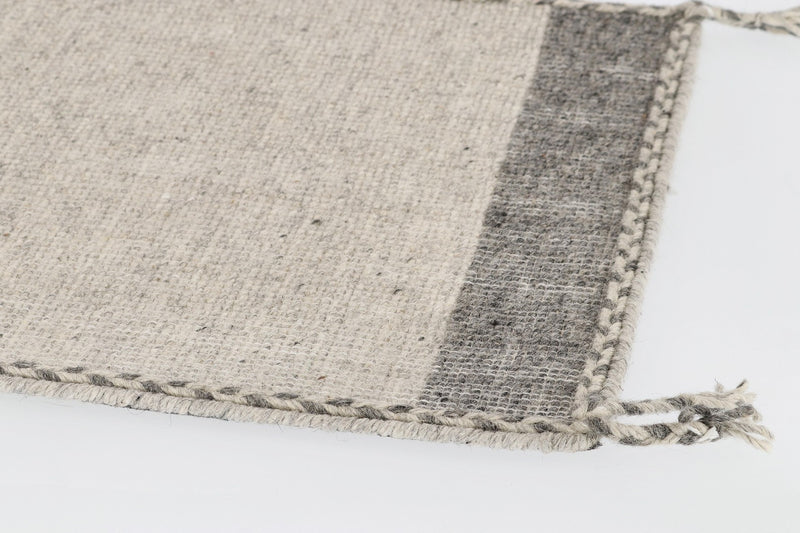 Tappeto in lana e cotone colore beige cm 140X200