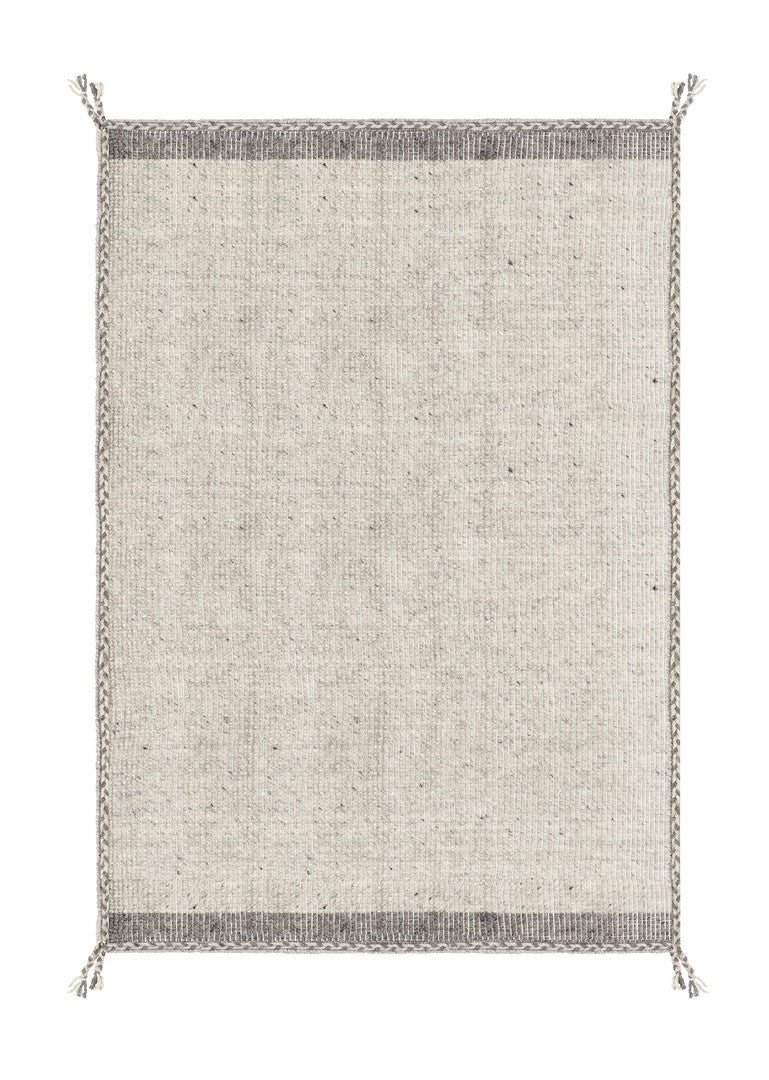 Tappeto in lana e cotone colore beige cm 140X200