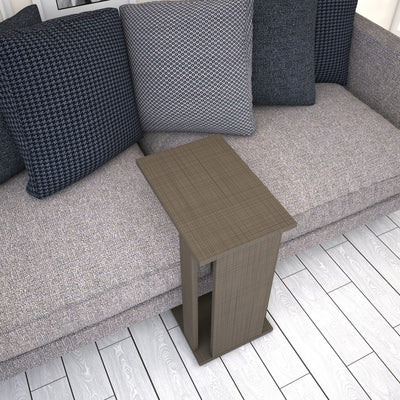 Tavolino da divano in legno moderno con piano e ripiano cm 30x43x61h
