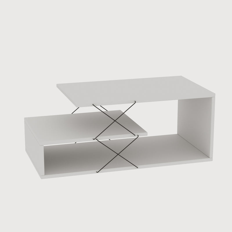 Tavolino da salotto basso design in legno cm 100x50x40h - vari colori