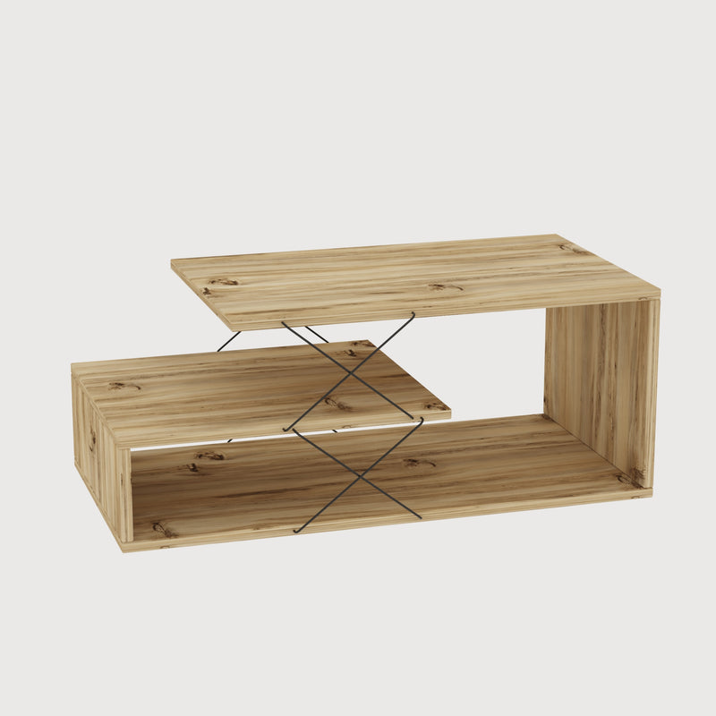 tavolino basso da salotto in legno colore quercia