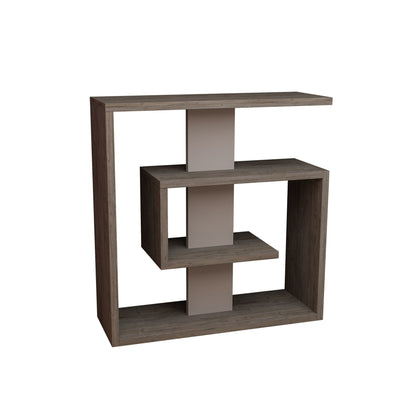 Tavolino da divano laterale struttura chiocciola in legno bicolore cm 55x20x57h - vari colori
