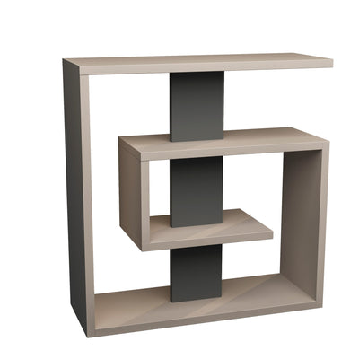 Tavolino da divano laterale struttura chiocciola in legno bicolore cm 55x20x57h - vari colori