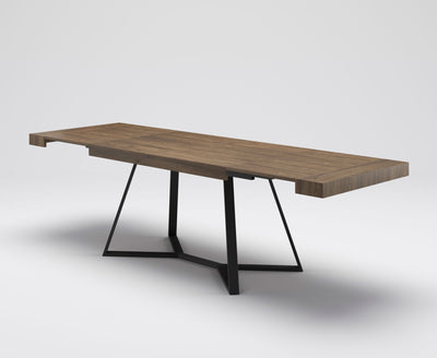 Plinter - Tavolo allungabile struttura in metallo piano legno industrial - vari modelli