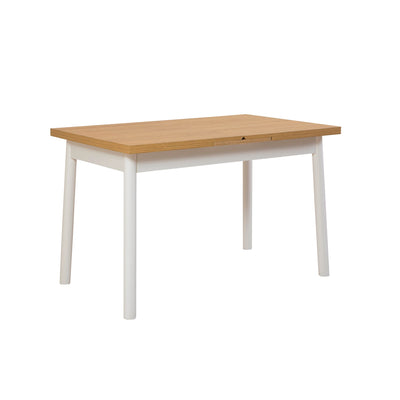 tavolo da pranzo allungabile moderno in legno bianco piano rovere