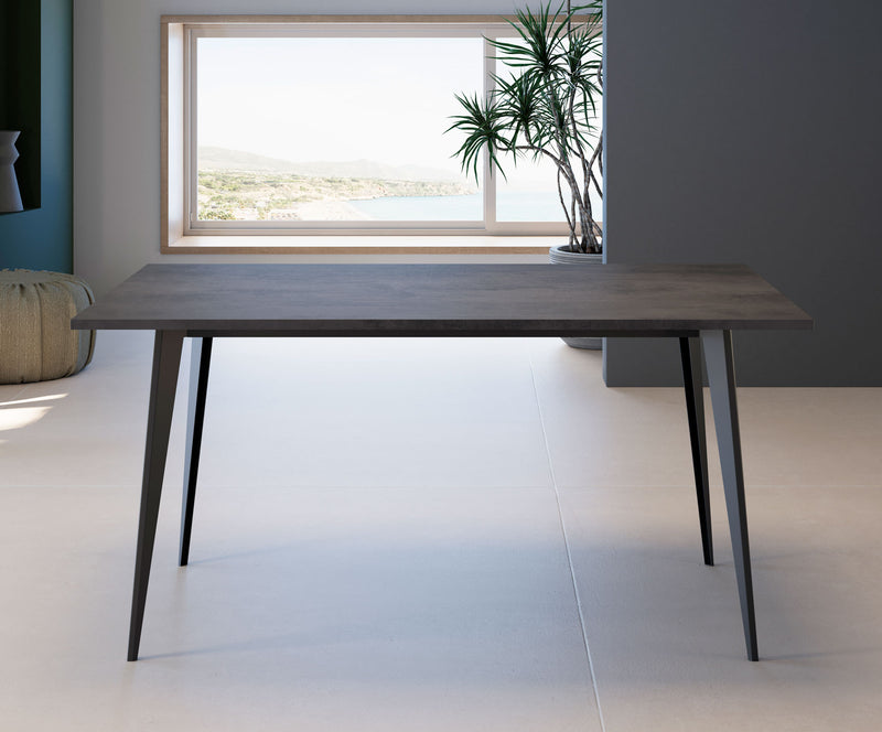 Indivar - Tavolo moderno da pranzo allungabile gambe in metallo piano in legno - vari modelli
