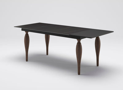 Gilberto - Tavolo allungabile classico piano in vetro o ceramica - vari modelli