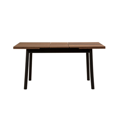 Tavolo da cucina allungabile in legno nero e rovere cm 120/153x75x75h